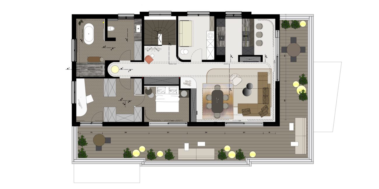 1 pläne raum und inhalt innenarchitektur penthouse b q