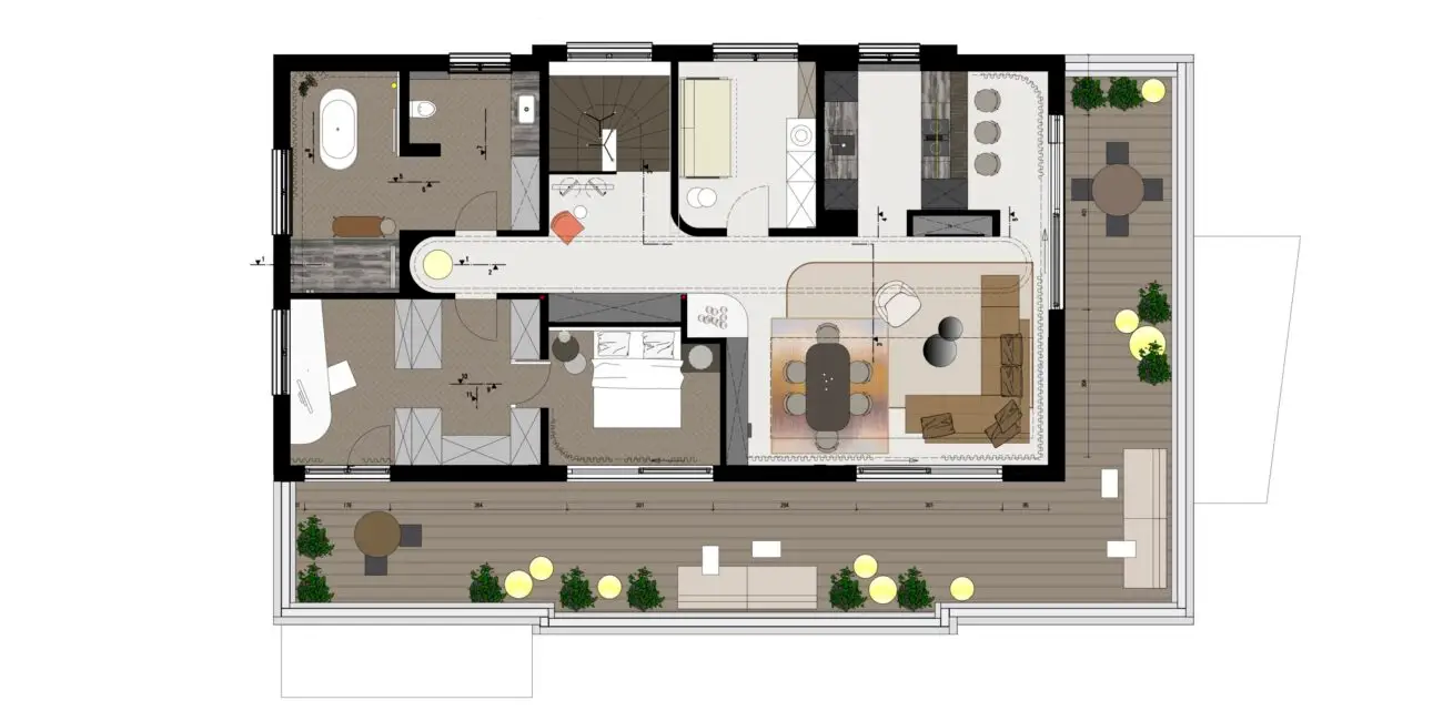 1 pläne raum und inhalt innenarchitektur penthouse b q