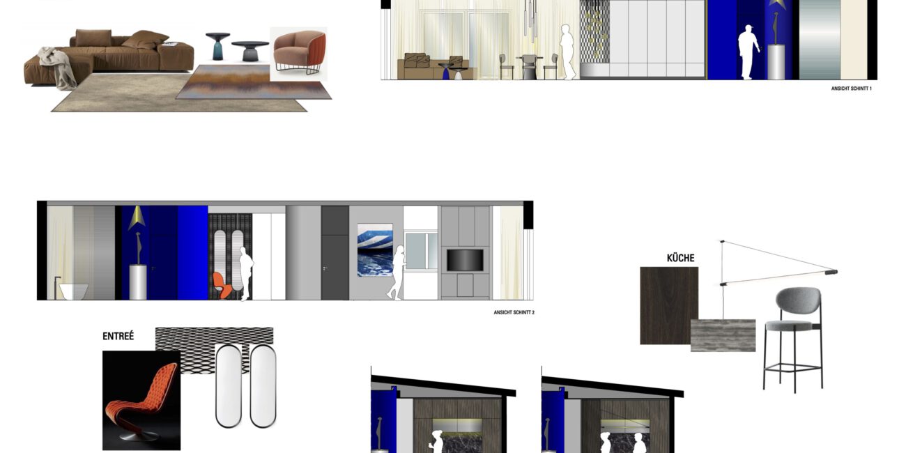 2 pläne raum und inhalt innenarchitektur penthouse b q